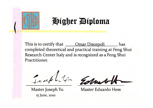 Diploma Internazionale Professionale di Feng Shui