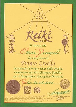 Reiki 1° livello